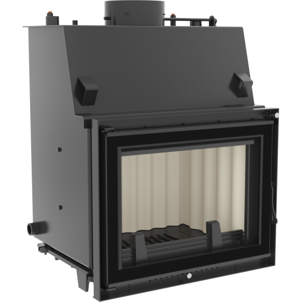 Wkład kominkowy z płaszczem wodnym na pellet Idropellbox 30 zuzia 15 pw deco - Wkład kominkowy z płaszczem wodnym na pellet Idropellbox 30